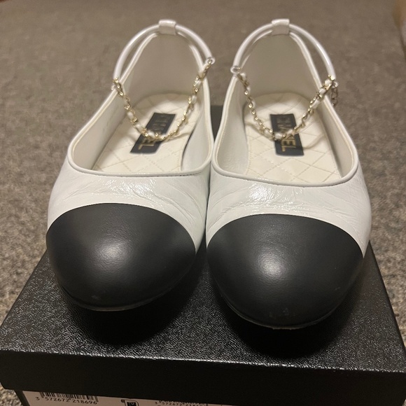Chanel Ballerina Flats With Ankle Chain - Picture 1 of 7